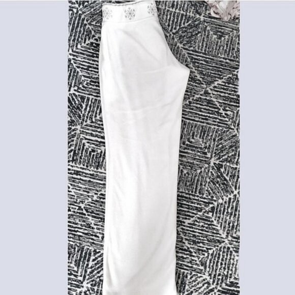 Vintage La Senza Fleece White Pj Bottoms - Picture 6 of 15